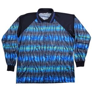 High 5 Sportswear Jersey Men L Blue Goalie Shirt Soccer Padded Vintage 80 90 USA